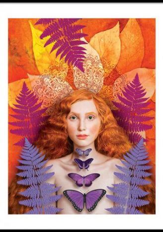 Plakat Jesienna dama 30x40 cm