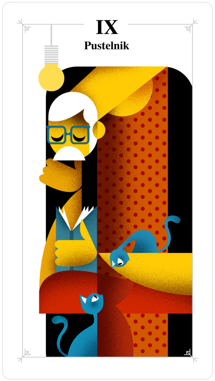 tarot, karta pustelnik