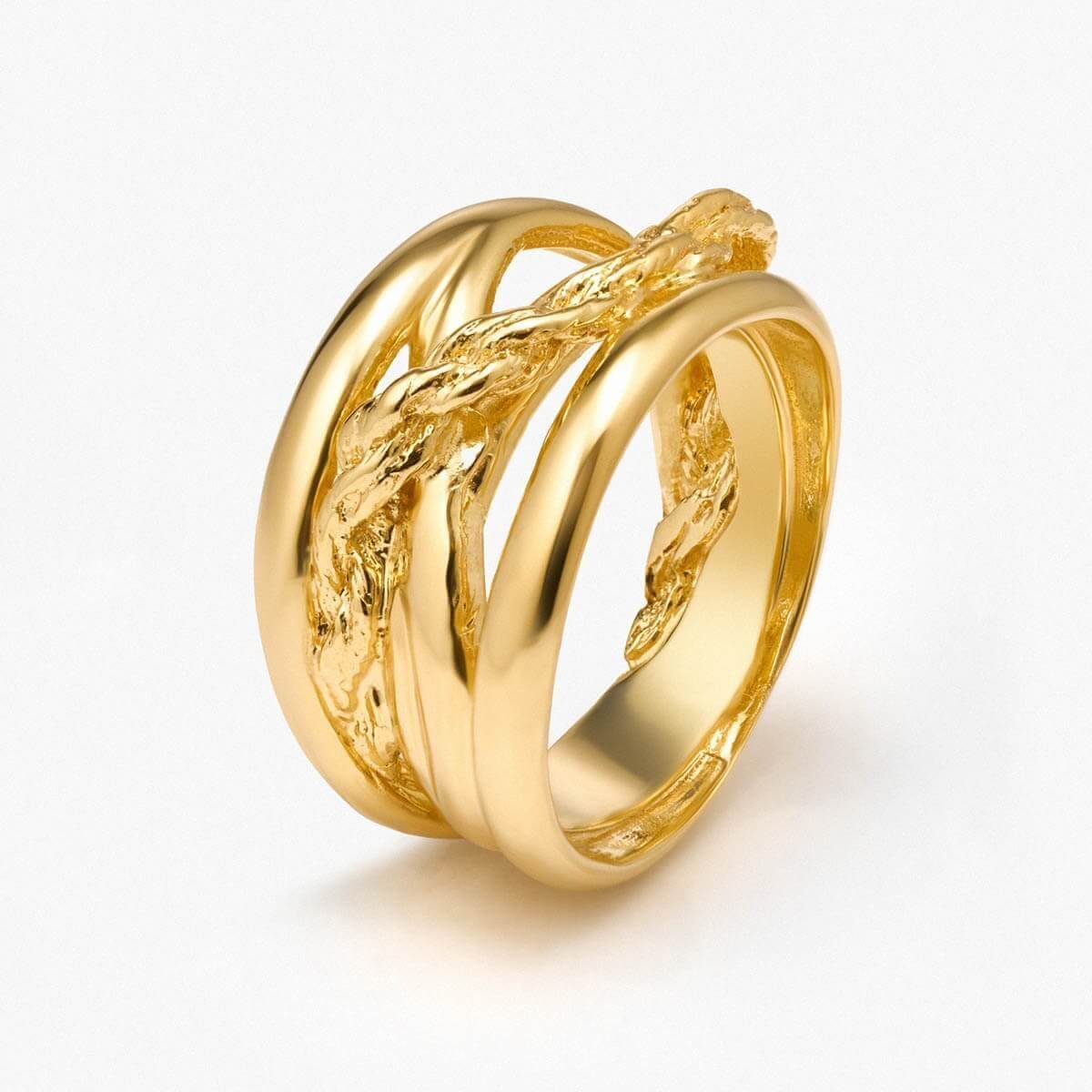 pierścionek pozłacany