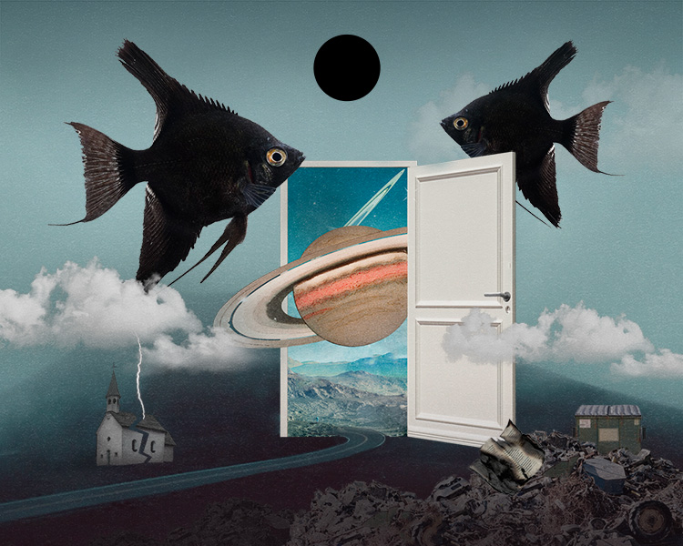 Saturn w Rybach, mgła